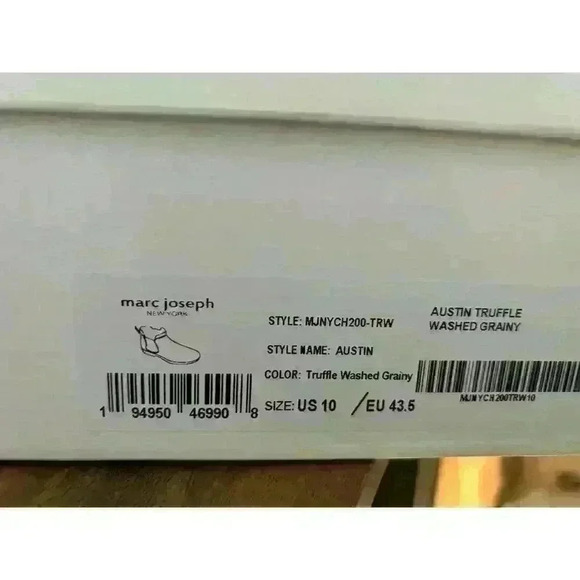 MJNY by Marc Joseph NY Austin Chelsea Boot Truffle Washed Grainy Sz 10 / EU 43.5 - Picture 9 of 9